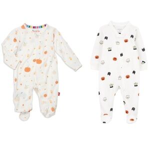 Magnetic Me Bootiful Baby Footie & NWT Carter’s Halloween 2-Way Zip Pajamas-0-3M